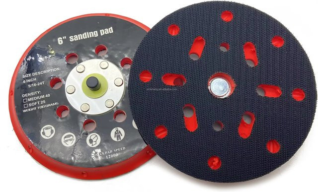 Rote 17-Loch Schleifpads für Exzenterschleifer, 150 mm Durchmesser, geeignet für Hochgeschwindigkeits-Schleif- und Polierarbeiten bis 12000 RPM - Bild 1