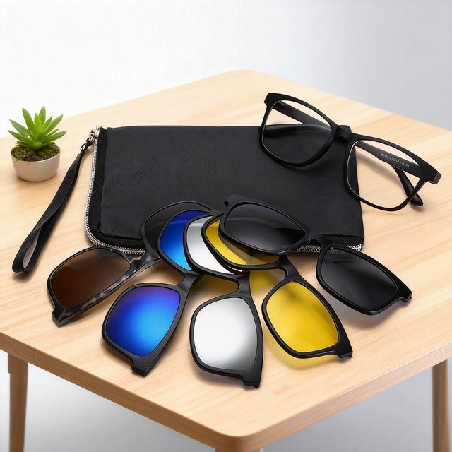 ZUXUB Sonnenbrille, Vollrand, Square, Kunststoff, Schwarz, Unisex, polarisiert - Bild 1
