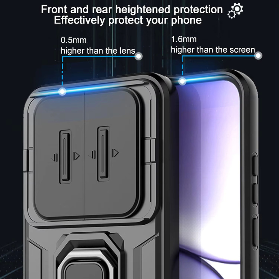 Xiaomi Kamera-Schutzhülle mit Ständer und Fallschutz für Redmi Note 15 Pro Plus 5G/4G und Redmi Note 15 Pro, Schwarz - Bild 2