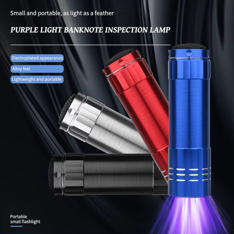 LONGRIVER UV Taschenlampe mit 9/12 LED für die Erkennung von Haustierurin, Flecken und Geldscheinen, wasserdichtes Schwarzlicht für Notfälle - Bild 2