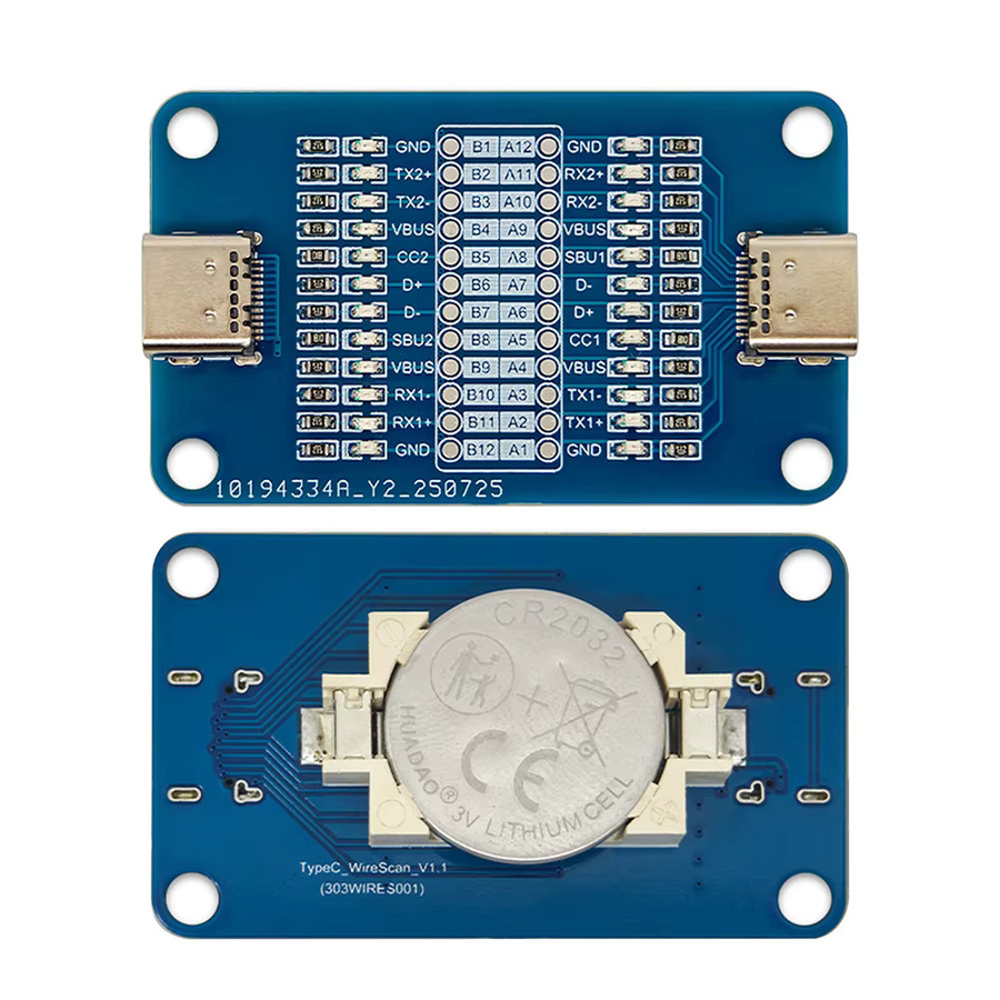 diymore Dual-Port Typ-C Schnellladekabel-Testmodul mit LED-Indikator in Blau - Bild 3
