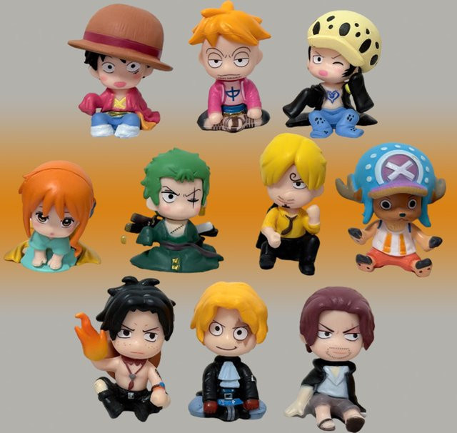 Bandai One Piece Figurenset, 10-teiliges Set, Action Figuren, Kunststoff - Bild 1
