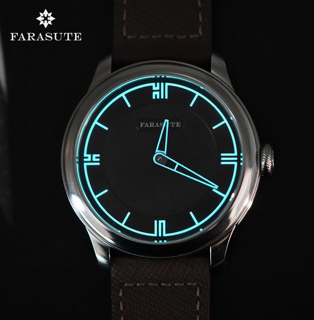 FARASUTE Armbanduhr, Automatik, Edelstahl, Leder, Schwarz, Herren - Bild 1