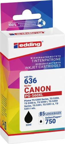 Edding Tintenpatrone Schwarz kompatibel mit Canon PG-560XL - Bild 1