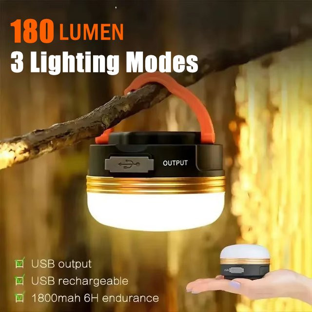 NEWBIRTH LED-Laterne, tragbares Campinglicht in Schwarz und Weiß, wiederaufladbare Notfalllampe mit Magnet und Aufhängung für Outdoor, Garten und Zelt - Bild 1