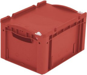 Bito Eurostapelbehälter XL mit Deckel und Verschluss, Farbe: Rot, B/T/H: 40 x 30 x 23,8 cm - Bild 1