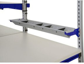 Rocholz Utensilo SYSTEM FLEX mit Trägerarmen Typ A in RAL9006/5010, B/T: 80 x 20 cm - Bild 1