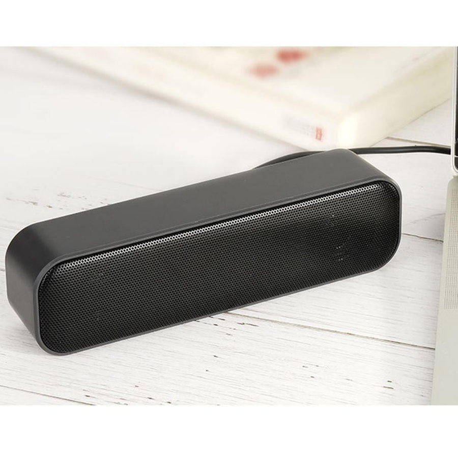 Honor Electronics Soundbar Mini-Computer-Lautsprecher, kabelgebundener USB-Desktop-Stereo-Lautsprecher in Schwarz - Bild 7