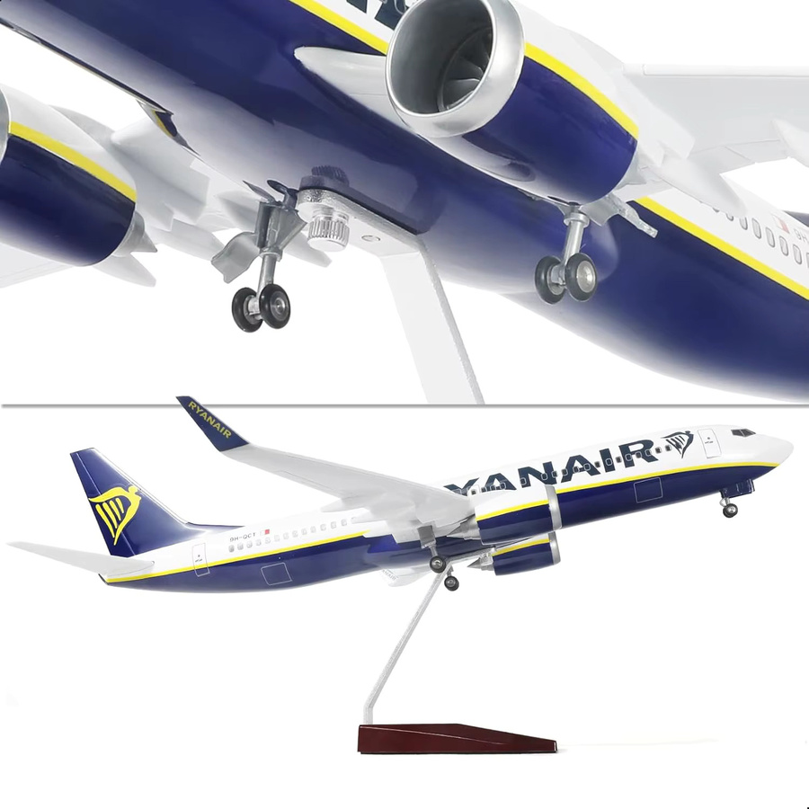 ZOCO Ryan Air B737 Flugzeugmodell, Harz - Bild 2
