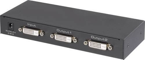 Renkforce 2 Port DVI-Splitter Ultra HD 3840 x 2160 Pixel Schwarz - Bild 1