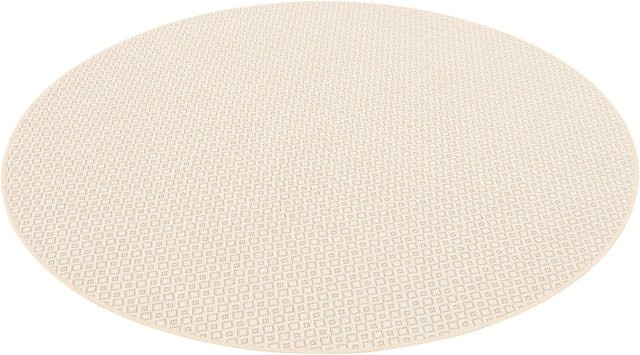 Snapstyle Oslo In & Outdoor Teppich Flachgewebe Rund Durchmesser: 160 cm Honig Trend - Bild 1