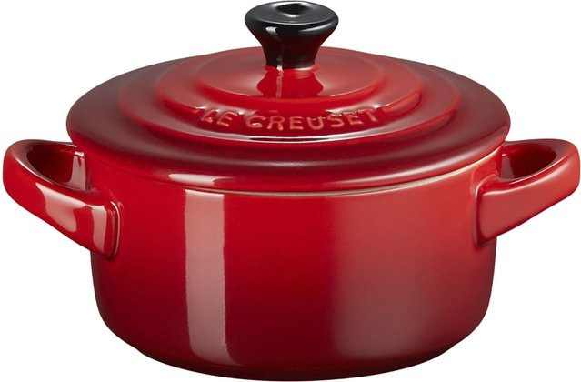 Le Creuset Mini Cocotte 4er-Set aus Steinzeug in Rot, Durchmesser: 10 cm, Höhe: 5 cm - Bild 1