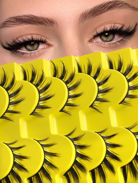 VELTRINAY Künstliche Wimpern, Wispy Lashes, Cat-Eye, Natürlich - Bild 1