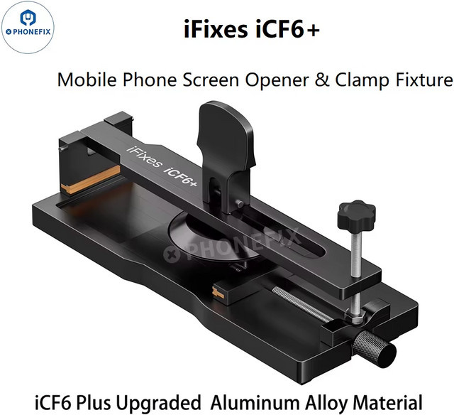 IFixes iCF6+ Werkzeug zum Öffnen und Demontieren von LCD-Bildschirmen für iPhone und Android-Handys, Trennwerkzeug für die Rückabdeckung, Schwarz - Bild 1