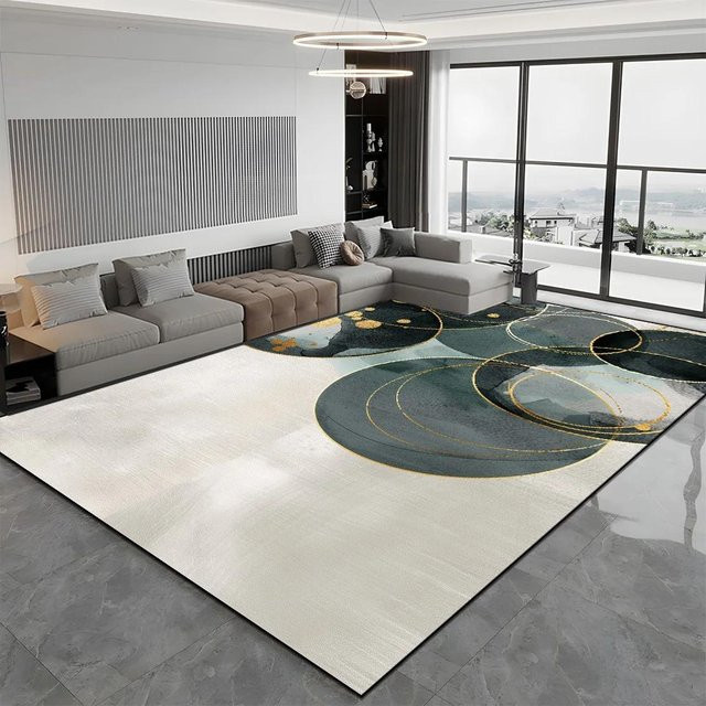 Karpetti Modern Teppich mit geometrischem Design aus Flanell, Mehrfarbig, B/T: 200 x 300 cm - Bild 1