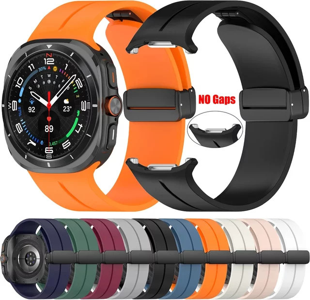 SNQP Uhrenarmband Silikon, Magnet Falt schnalle, Samsung Galaxy Watch Ultra 47mm - Bild 1
