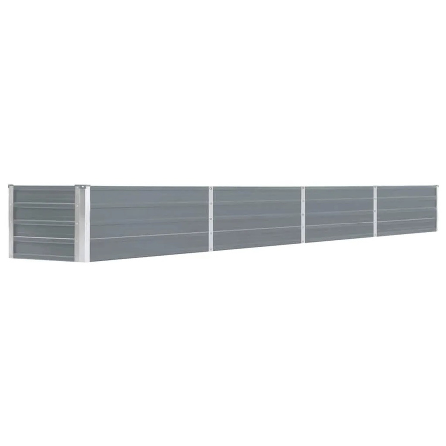 DELUKE Hochbeet OSKAR aus verzinktem Stahl in Grau, B/T/H: 320 x 40 x 45 cm - Bild 1
