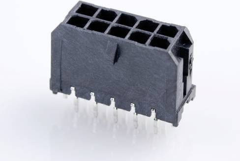 Molex Einbau-Stiftleiste Standard 10-polig in Schwarz mit Goldkontakten Rastermaß 3mm - Bild 1