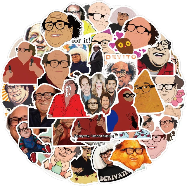 GOGOTU Danny Devito Cartoon Aufkleber, 50-teiliges Set - Bild 1