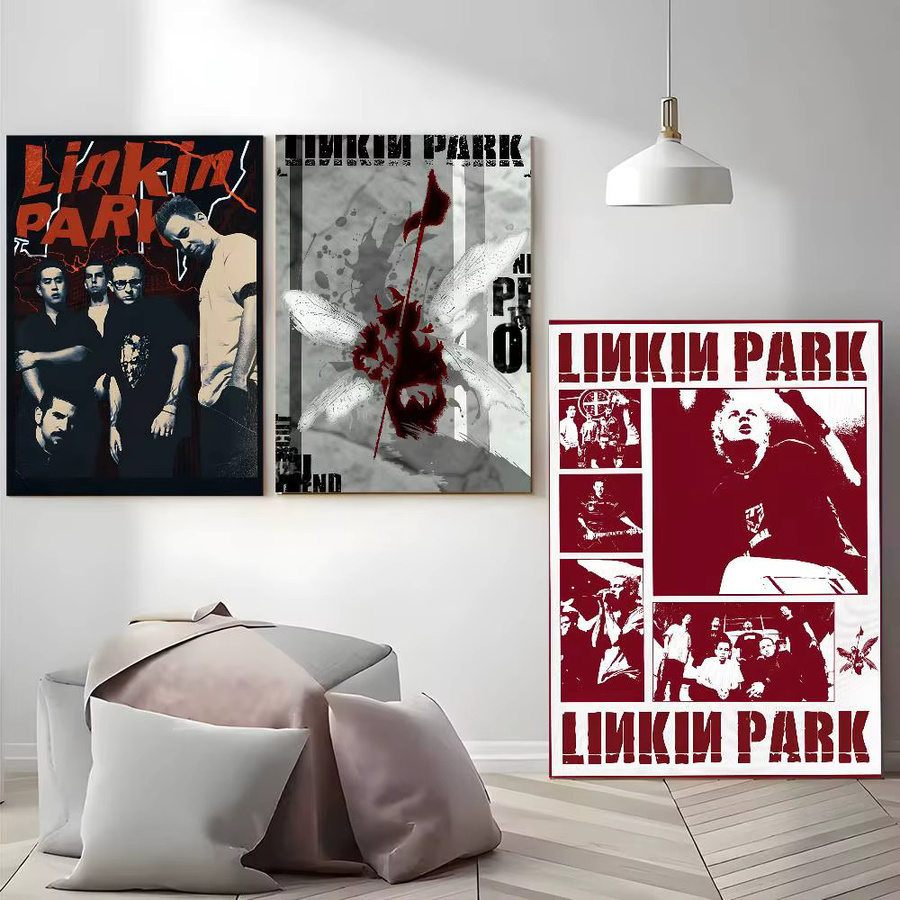 Trends International Linkin Park Poster, selbstklebender Wandaufkleber aus Papier, Mehrfarbig, Breite: 20,0 cm, Höhe: 20,0 cm - Bild 6