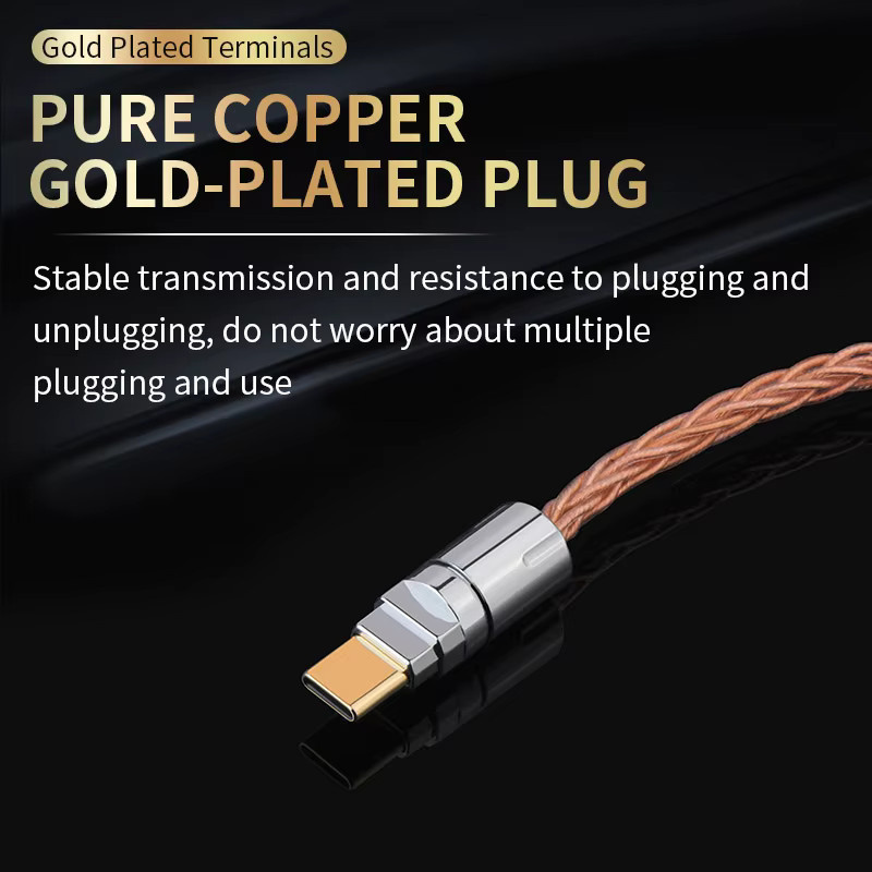 YYAUDIO Lightning zu Typ-C OTG-Kabeladapter mit OCC-Kern für HiFi DAC und Kopfhörerverstärker - Bild 2