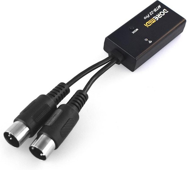 Andoer MIDI zu Wireless Bluetooth 5.0 Adapter mit MIDI IN und MIDI OUT, 5-polig, Schwarz - Bild 1