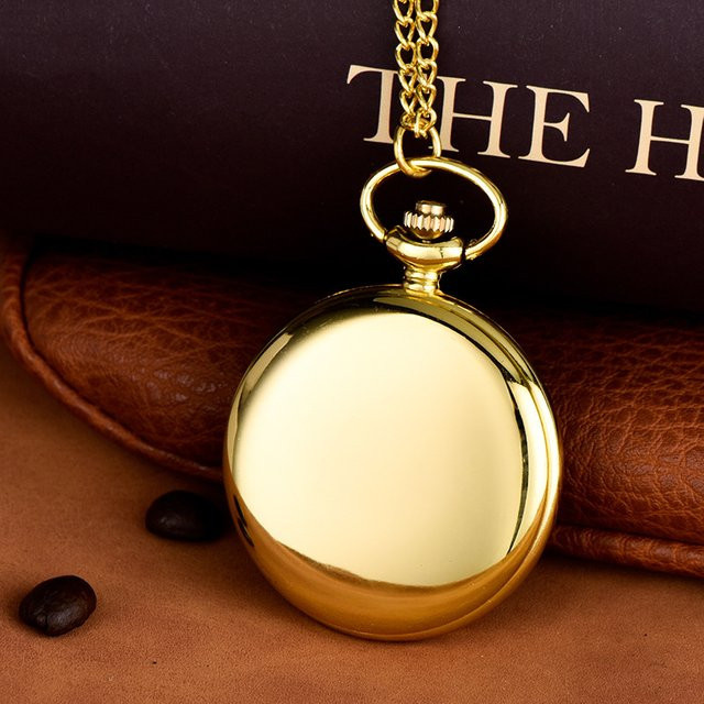 Taschenuhr Quarz, Messing, Gold, Unisex - Bild 1