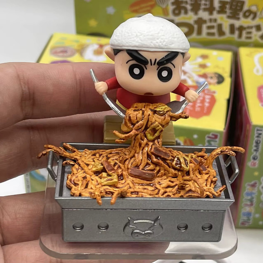 MINISO Crayon Shin-Chan hilft beim Kochen, Miniatur-Szenenfiguren, Set - Bild 2