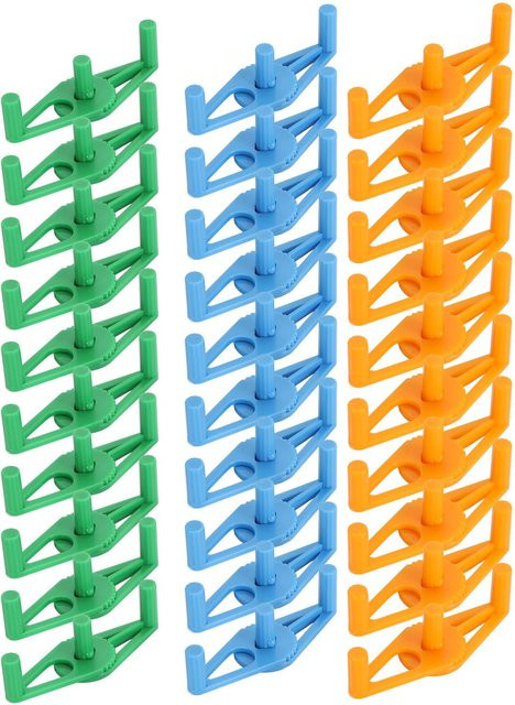 30 Stück TOMTOP JMS Low Stress Training Clips aus Kunststoff, verstellbare und wiederverwendbare Pflanzenstielbieger in Orange und Multicolour zur Unterstützung deiner Zimmerpflanzen und Gartenpflanzen - Bild 1