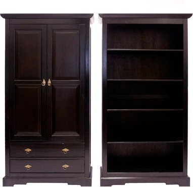 SIT Aktenschrank SAMBA aus Akazienholz in Schwarz, B/H: 98 x 183,5 cm - Bild 2