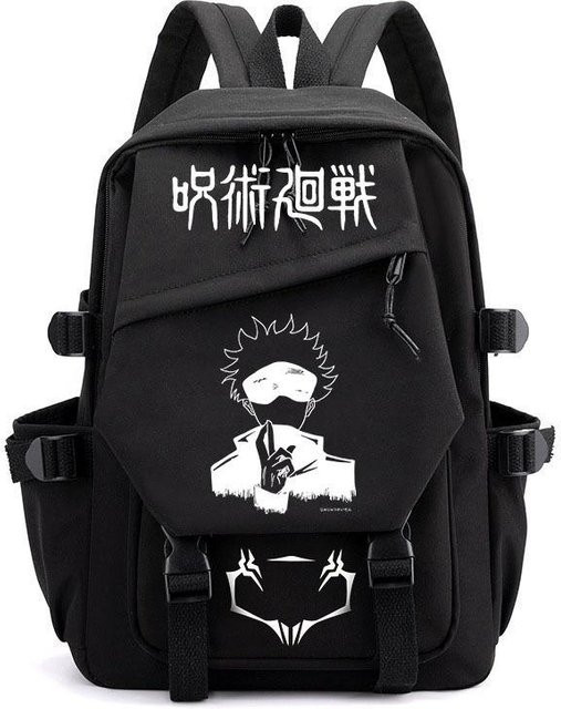 3-teiliges Schulrucksack-Set Spell Return in Schwarz aus Oxford-Stoff mit Schultasche, Schultergurt und Federmäppchen - Bild 1