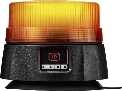 Voltcraft VC-17200360 Warnblinkleuchte mit Magnetfuß und Saugnapf, Orange - Bild 1