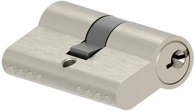 FeNau Zylinder in Edelstahloptik Silber mit 3 Schlüsseln, Durchmesser: 55 mm - Bild 1