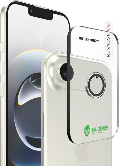 BUDDIES Schutzglas für iPhone 17 Air in Gold und Transparent - Bild 1
