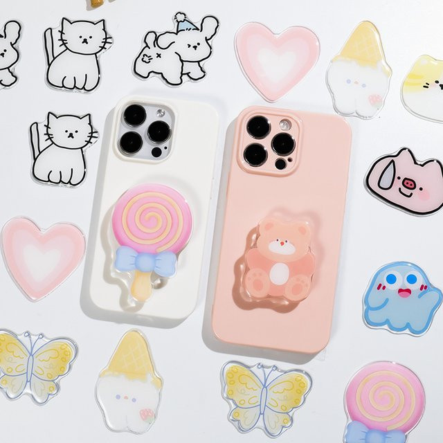 Bunter Lollipop Grip Tok Handyhalterung für iPhone und Samsung in Multicolour - Bild 1