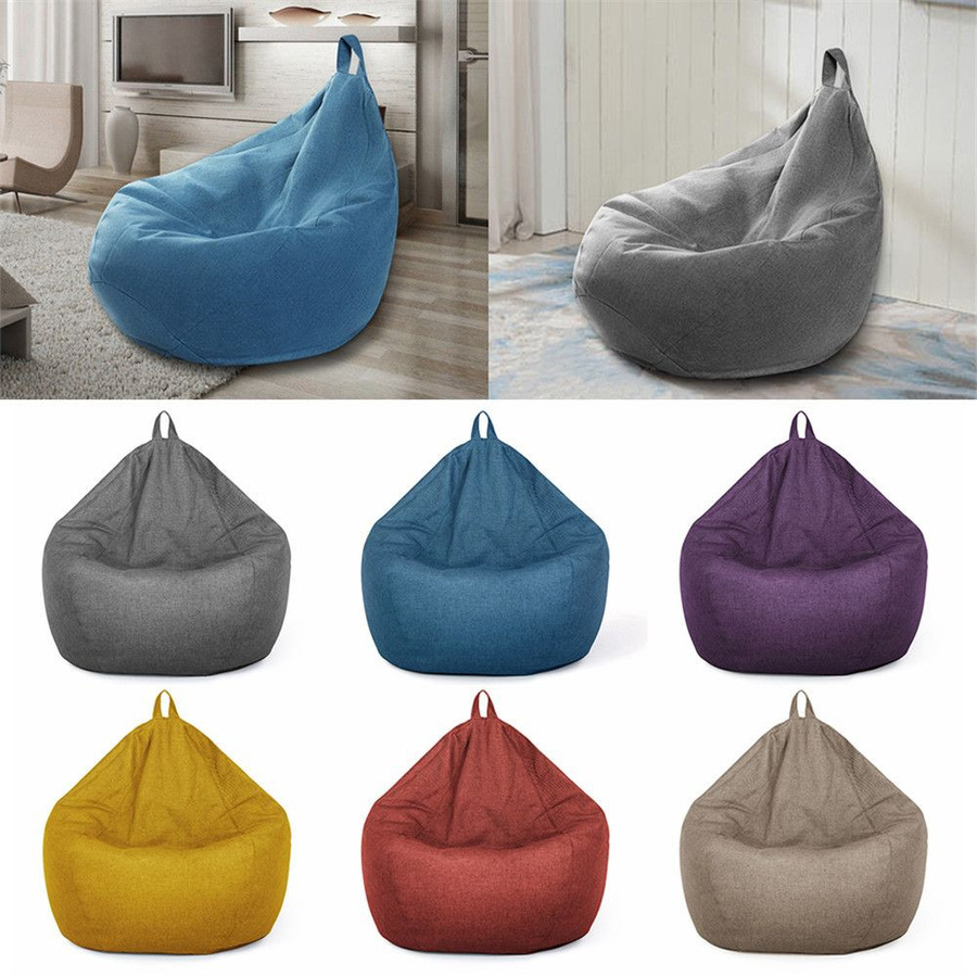 Weicher und bequemer Sitzsack in Gelb für Kinder und Erwachsene, kuscheliger Gamer-Stuhl und Liegestuhl, B/T/H: 80 x 90 x 0 cm - Bild 7