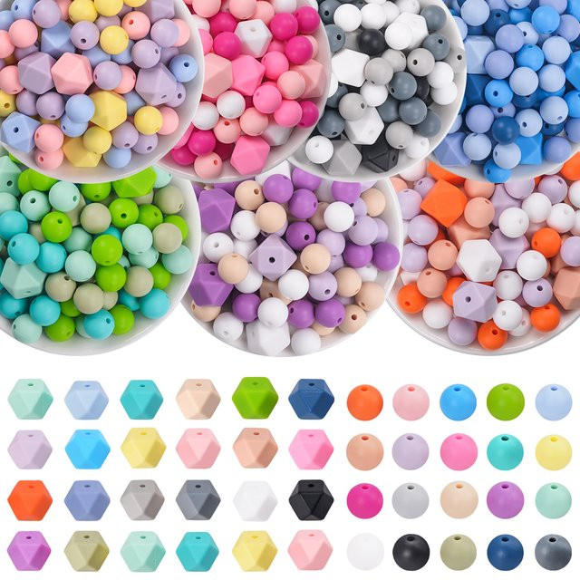 LOFCA Silikonperlen, 12 mm, sechseckig, Kinder - Bild 1
