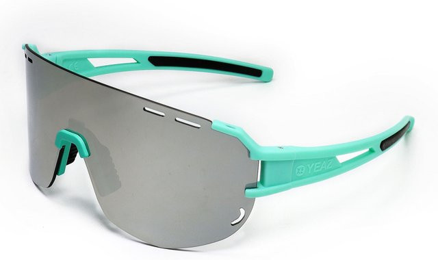 YEAZ Sport-Sonnenbrille, Vollrand, Wrap, Kunststoff, weiß, blau, türkis, Damen - Bild 1