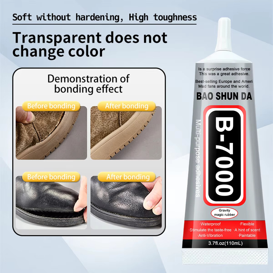 B7000 Universeller Schuhkleber Transparent 110 ml wasserfester Reparaturkleber für Turnschuhe, Stiefel und Leder - Bild 4