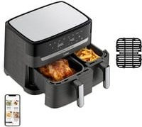 Tefal Dual Easy Fry & Grill Doppel-Heißluftfritteuse mit Dual Zone und App-Steuerung in Schwarz - Bild 1