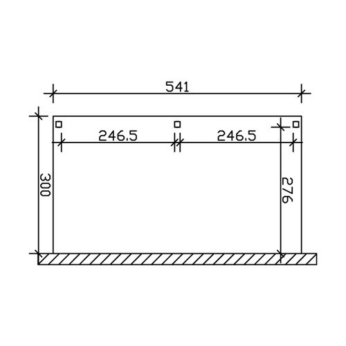 SKANHOLZ Carport Vogtland in Beige, B/T/H: 300 x 541 x 262 cm - Bild 2