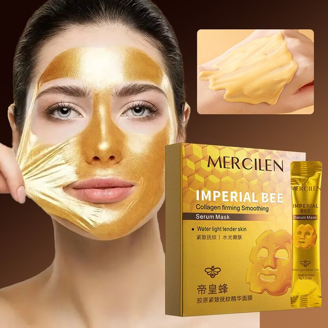 Mercilen Imperial Propolis Straffende Essenz-Maske, Retinol, Kollagen, Niacinamid, Hyaluronsäure - Bild 1