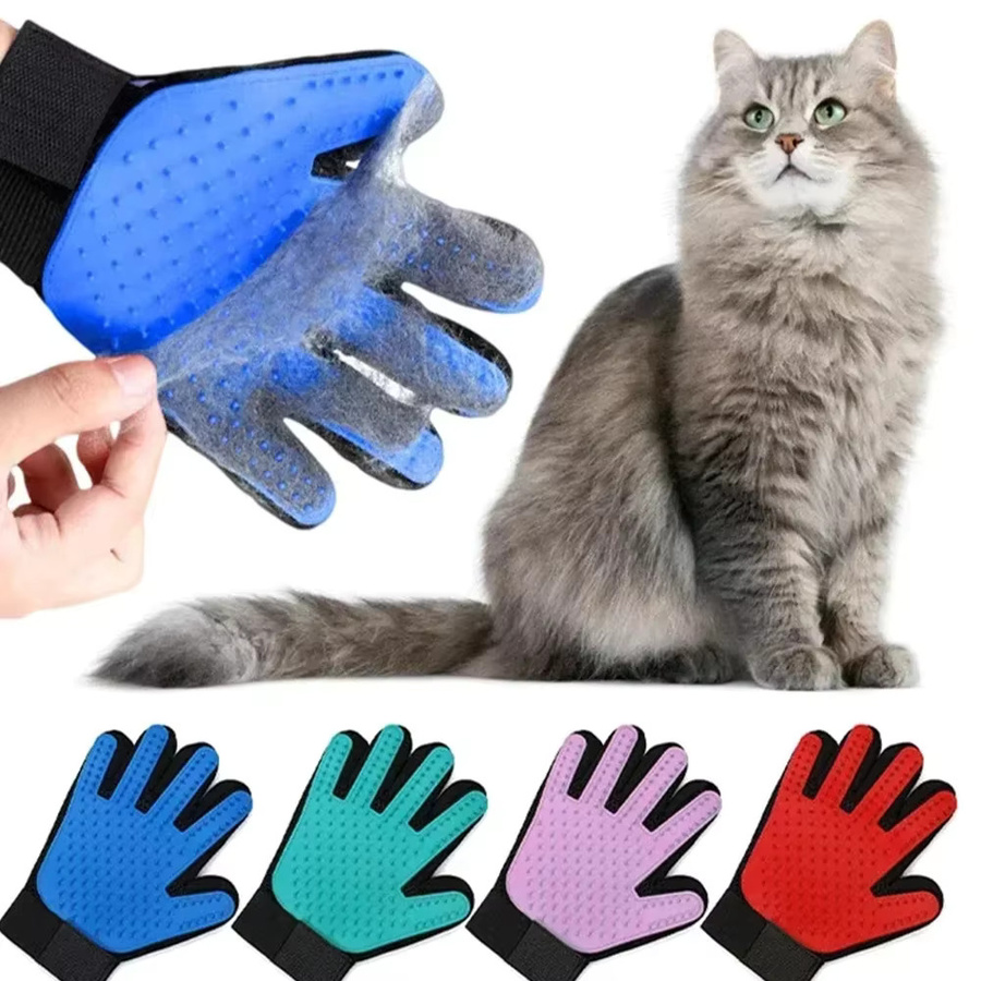 Eelhoe Katzenpflegehandschuh mit weichen Borsten zur Haarentfernung und Massage für Katzen und Hunde - Bild 5