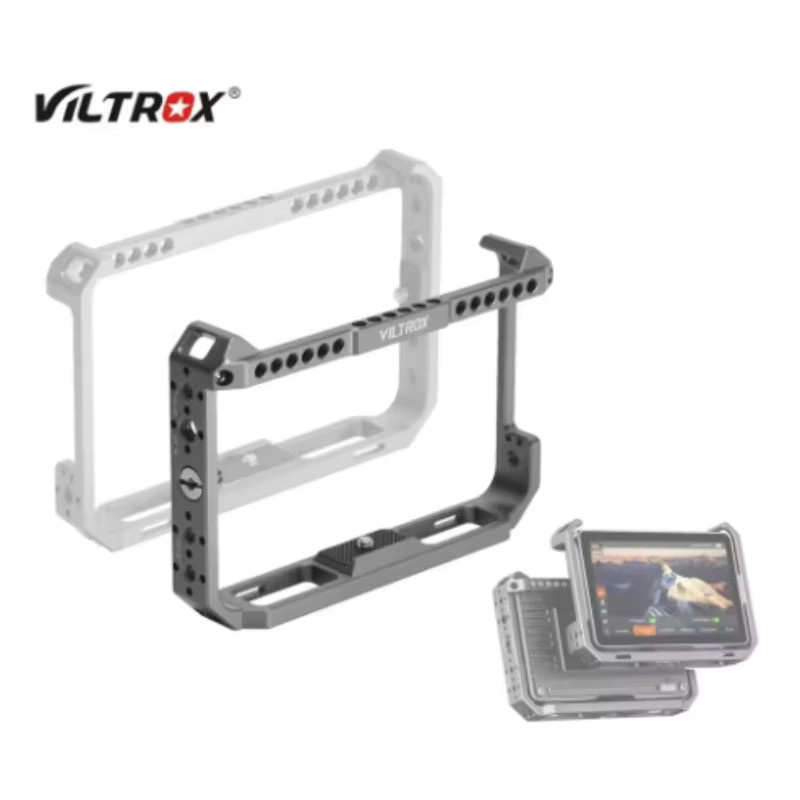 Viltrox Kamera-Monitor-Rig-Cage für DC-X2 und DC-X3 Videofeldmonitore mit 1/4-Zoll-Schraubenloch für Magic Arm, LED-Leuchten und Mikrofone - Bild 2
