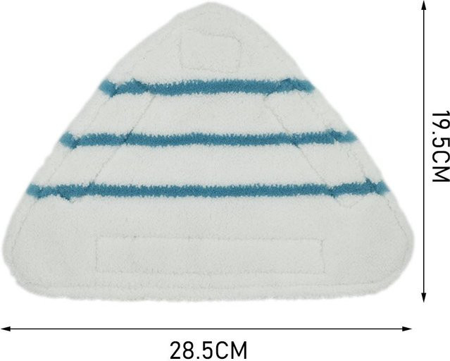 Fishine Mikrofaser Dampfmopp Lappen Dreieckig, 2 Stück, Weiß - Bild 1