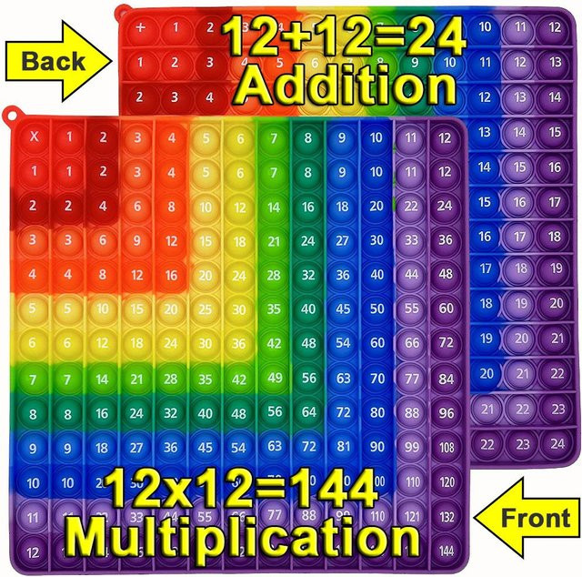 Kidsly Pop-Zappelspielzeug, Regenbogen, Multiplikations- und Additionsspielzeug - Bild 1