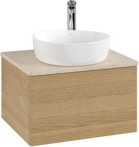 Villeroy & Boch Waschtischunterschrank Antao mit Frontstruktur in Eiche Honig, B/T/H: 60 x 36 x 50 cm - Bild 1