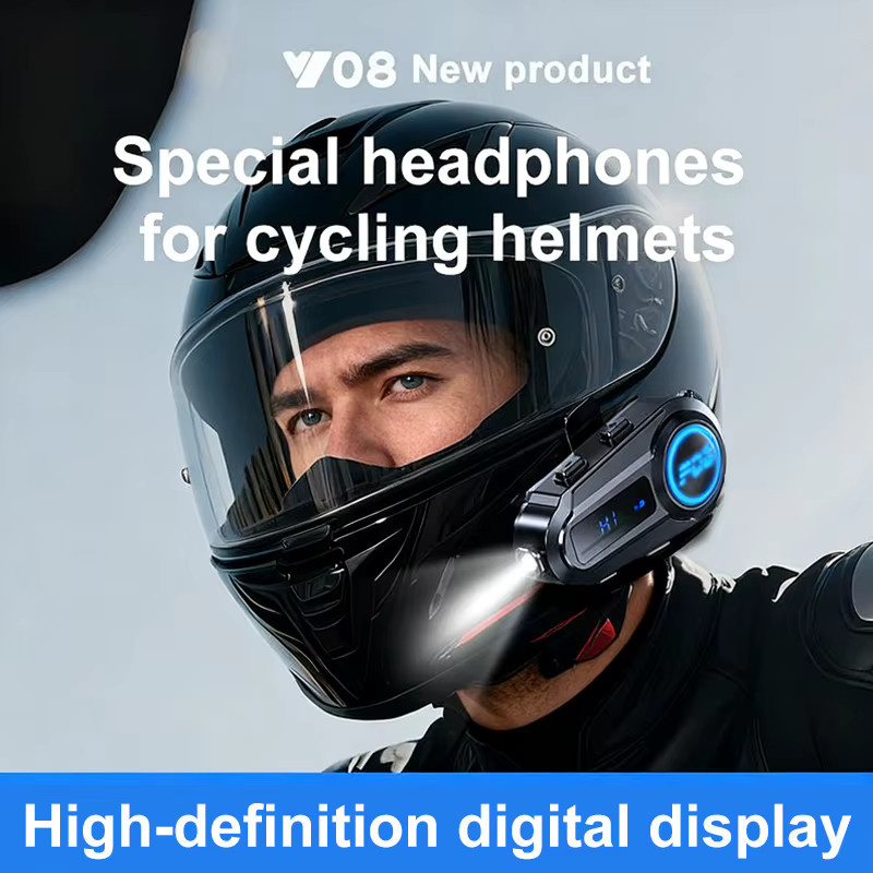 XINOWY Y08 Motorradhelm Bluetooth 6.0 mit 2-Personen-Gegensprechanlage und CVC+DSP Dual Intelligent Noise Reduction in Schwarz - Bild 4