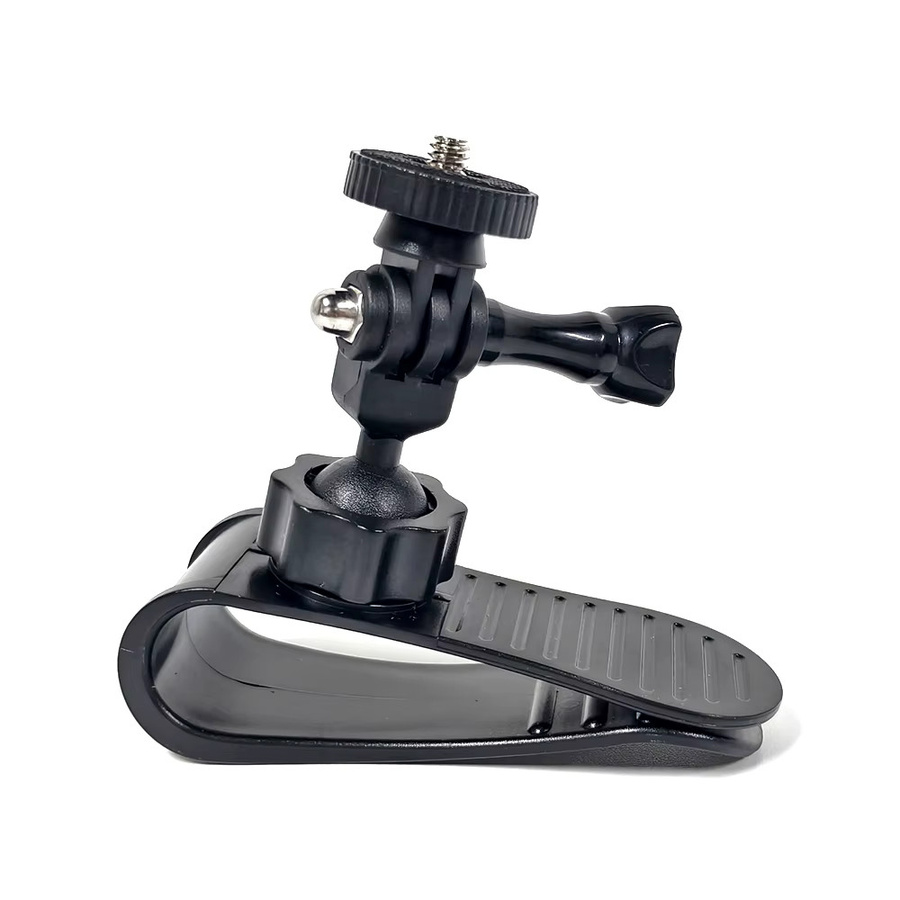 BMUUPY Auto-Sonnenblendenhalterung in Schwarz für Insta360 X5 X4 X3, GoPro 13 12 11 10 9 8 7 und DJI Osmo Pocket 3 Action 5 Pro 4 3 zur Befestigung im Fahrzeuginnenraum - Bild 2