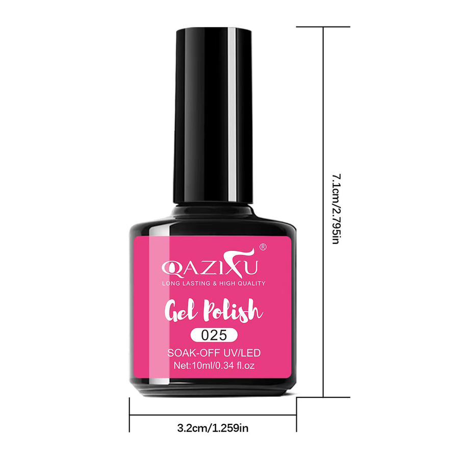 QAZIXU Nagelgel, Rosa, Schimmernd - Bild 3